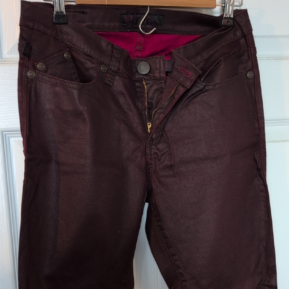 Rock & Republic Deep Red Coated Jeans
